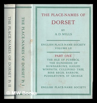 Item #408289 The place-names of Dorset / A.D. Mills - 2 vols. A. D. Mills, Anthony David, 1935