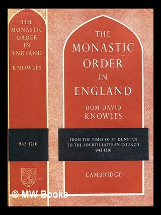 Item #410346 The monastic order in England : a history of its development from the times of St....