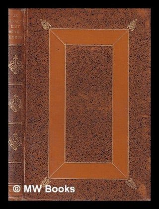 Item #416730 The earliest peerage annual : An exact list of the lords spiritual and temporal :...