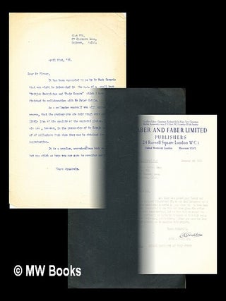 Item #417153 Correspondence relating to the publication of "British Bookplates and their Owners"...