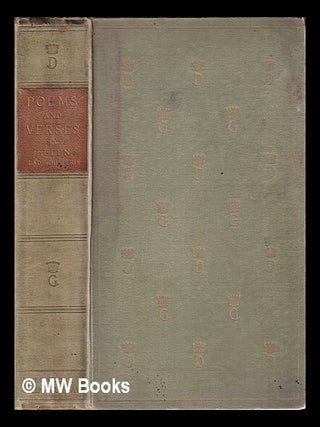 Item #419300 Songs, poems & verses / edited, with a memoir and some account of the Sheridan...