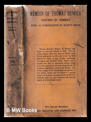 Item #425617 Memoir of Thomas Bewick / written by himself, 1822-1828, with an introduction by...