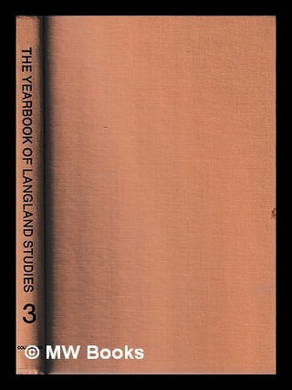 Item #426959 The Yearbook of Langland studies / editors John A. Alford, M. Teresa Tavormina. . -...