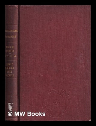 Item #434310 The Boke of Duke Huon of Burdeux - Part III (Completing the text) / done into...
