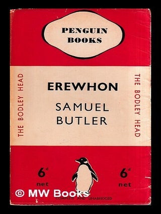 Item #435087 Erewhon, or, Over the range / Samuel Butler. Samuel Butler