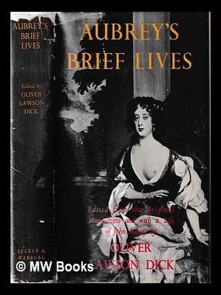 Item #437305 Aubrey's brief lives / edited from the original manuscripts and with an introduction...
