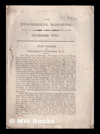 Item #438700 The Evangelical Magazine / September 1810. Jonathan Edwards, G. Auld, printer