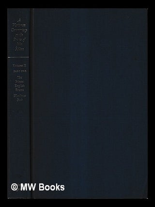 Item #446081 A Variorum commentary on the poems of John Milton, Volume 2 : the minor English...