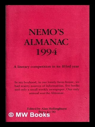 Item #462856 Nemo's almanac 1994: A literary competition in its 103rd year. Alan Hollinghurst