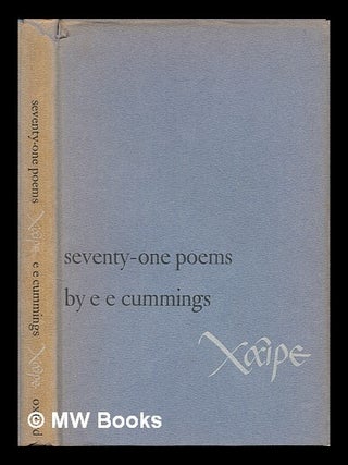 Item #468319 Xaipe, seventy-one poems. E. E. Cummings, Edward Estlin