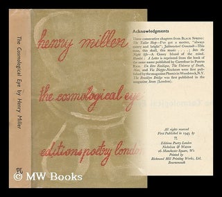 Item #5537 The Cosmological Eye. Henry Miller