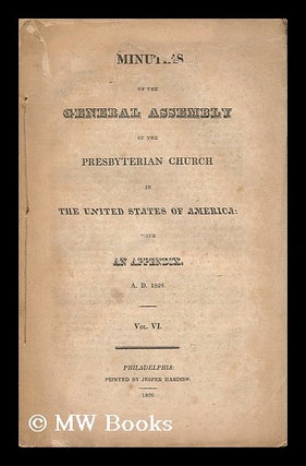 Item #60215 Minutes of the General Assembly of the Presbyterian Church in the United States of...