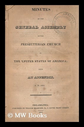 Item #60219 Minutes of the General Assembly of the Presbyterian Church in the United States of...