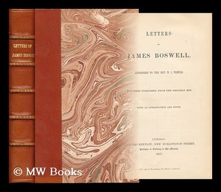Item #62395 Letters of James Boswell, Addressed to the Rev. W. J. Temple. James Boswell
