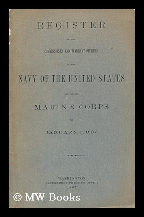 Item #72939 Register of the Commissioned and Warrant Officers of the Navy of the United States...
