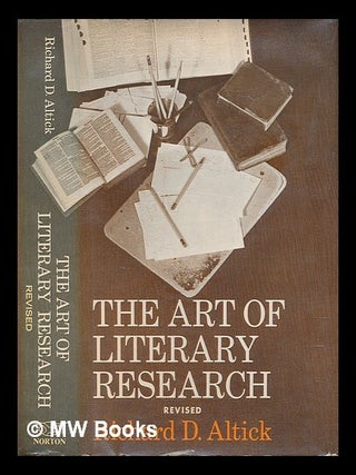 Item #74180 The Art of Literary Research. Richard Daniel Altick
