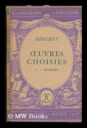Item #79675 Oeuvres Choisies 1 - Romans. Denis Diderot