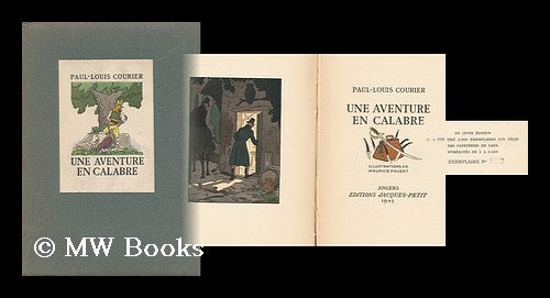 Item #88519 Une Aventure En Calabre / Paul-Louis Courier, Illustrations De Maurice Pouzet. Paul-Louis Courier, Maurice Pouzet.