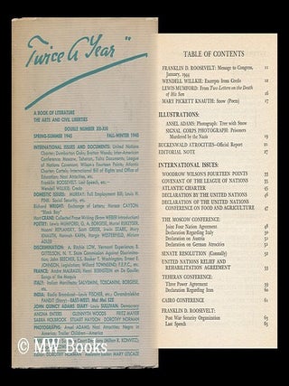 Item #88768 Italy - by Salvemini, in Twice a Year - a Book of Literature and the Arts and Civil...