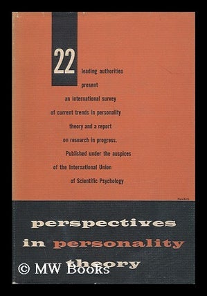 Item #98977 Perspectives in Personality Theory, Edited by Henry P. David and Helmut Von Bracken....